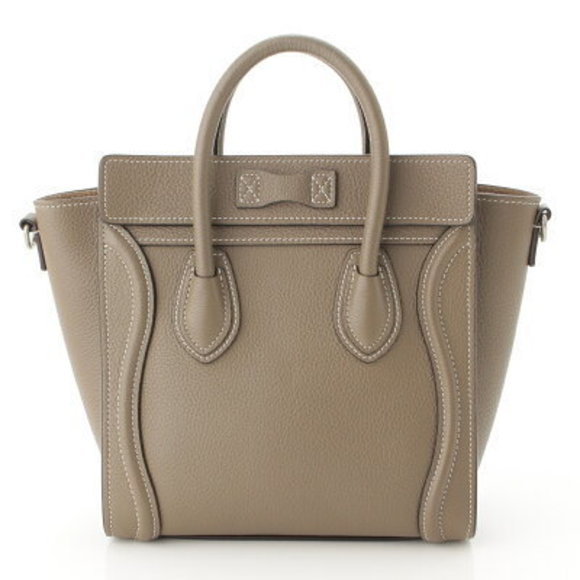 Celine Luggage Nano Shopper Shoulder Bag Greige - Picture 4 of 9